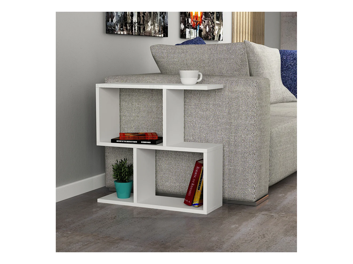 Kaffeetisch HOMEMANIA- Weiß, 60x60x20