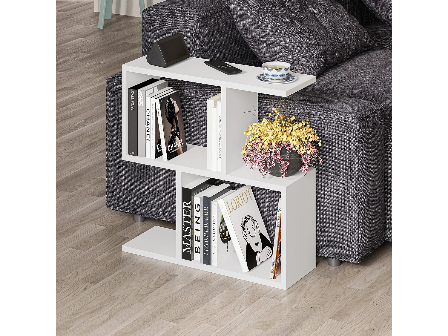 Table basse HOMEMANIA- blanc, 60x60x20