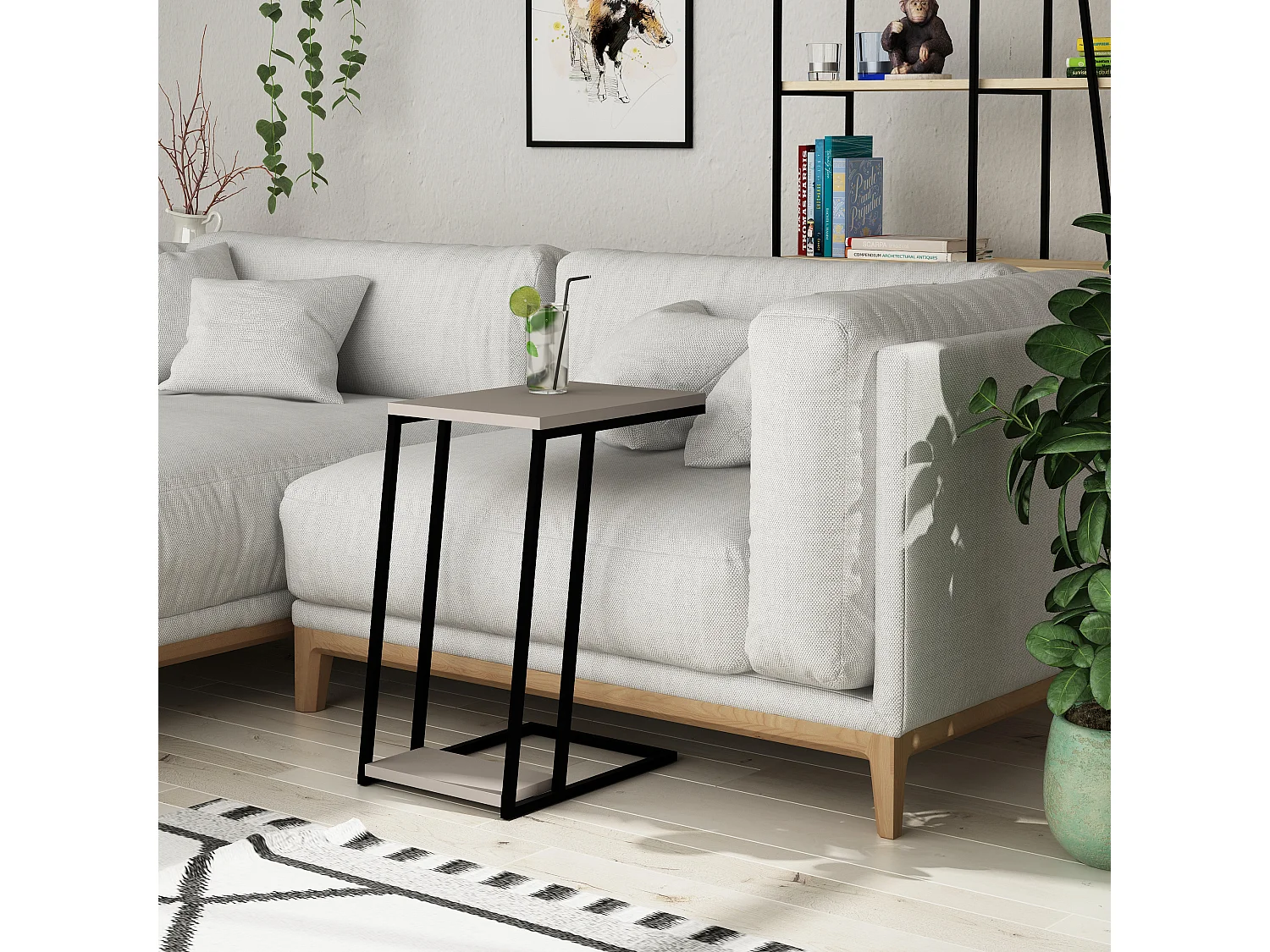 Table d'appoint SEHPA beige, 30x57x40