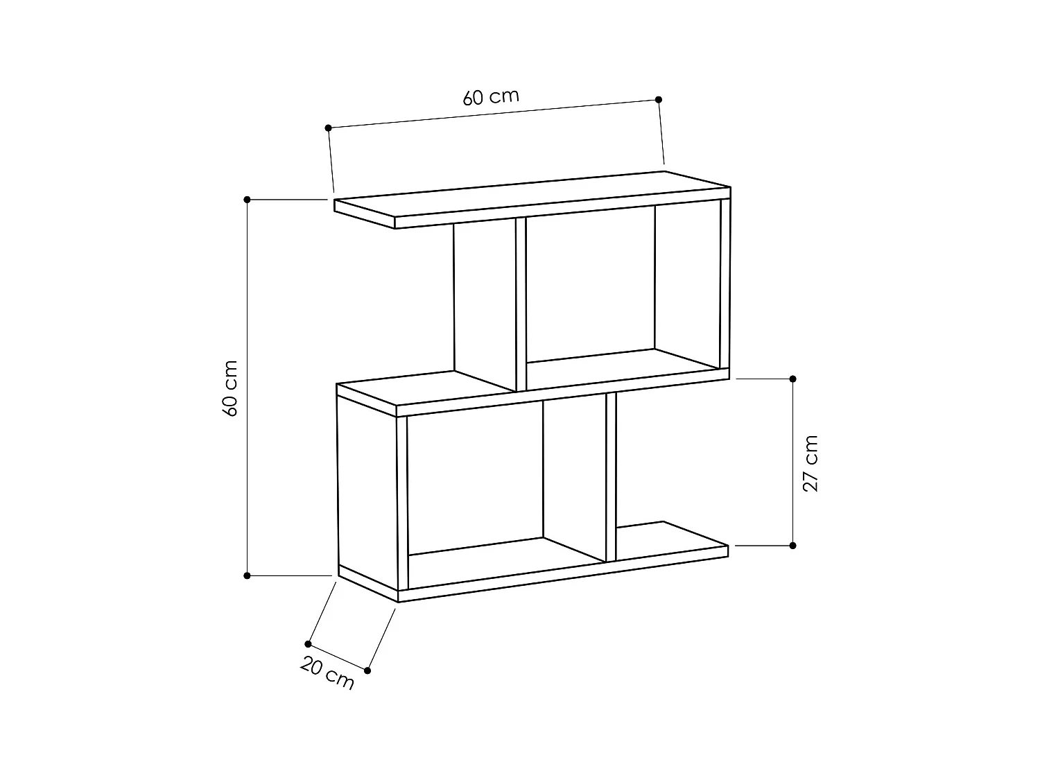Table basse HOMEMANIA- gris anthracite, 60x60x20
