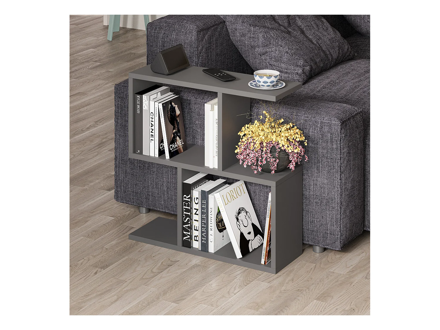 Kaffeetisch HOMEMANIA- Anthrazitgrau, 60x60x20