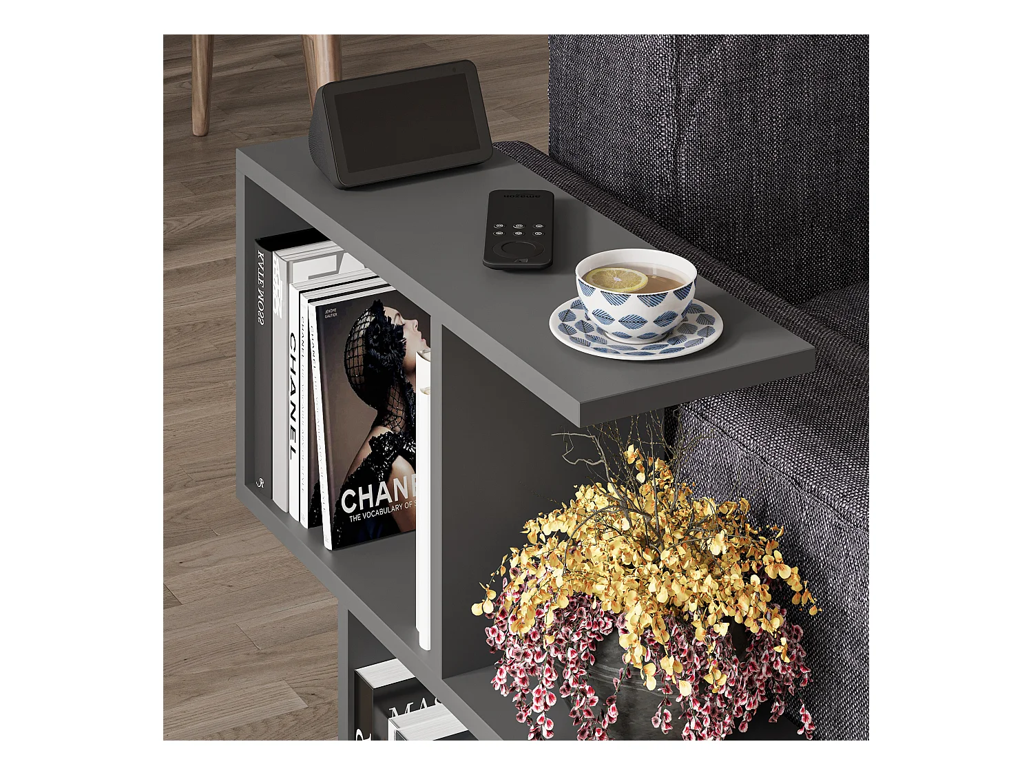 Kaffeetisch HOMEMANIA- Anthrazitgrau, 60x60x20