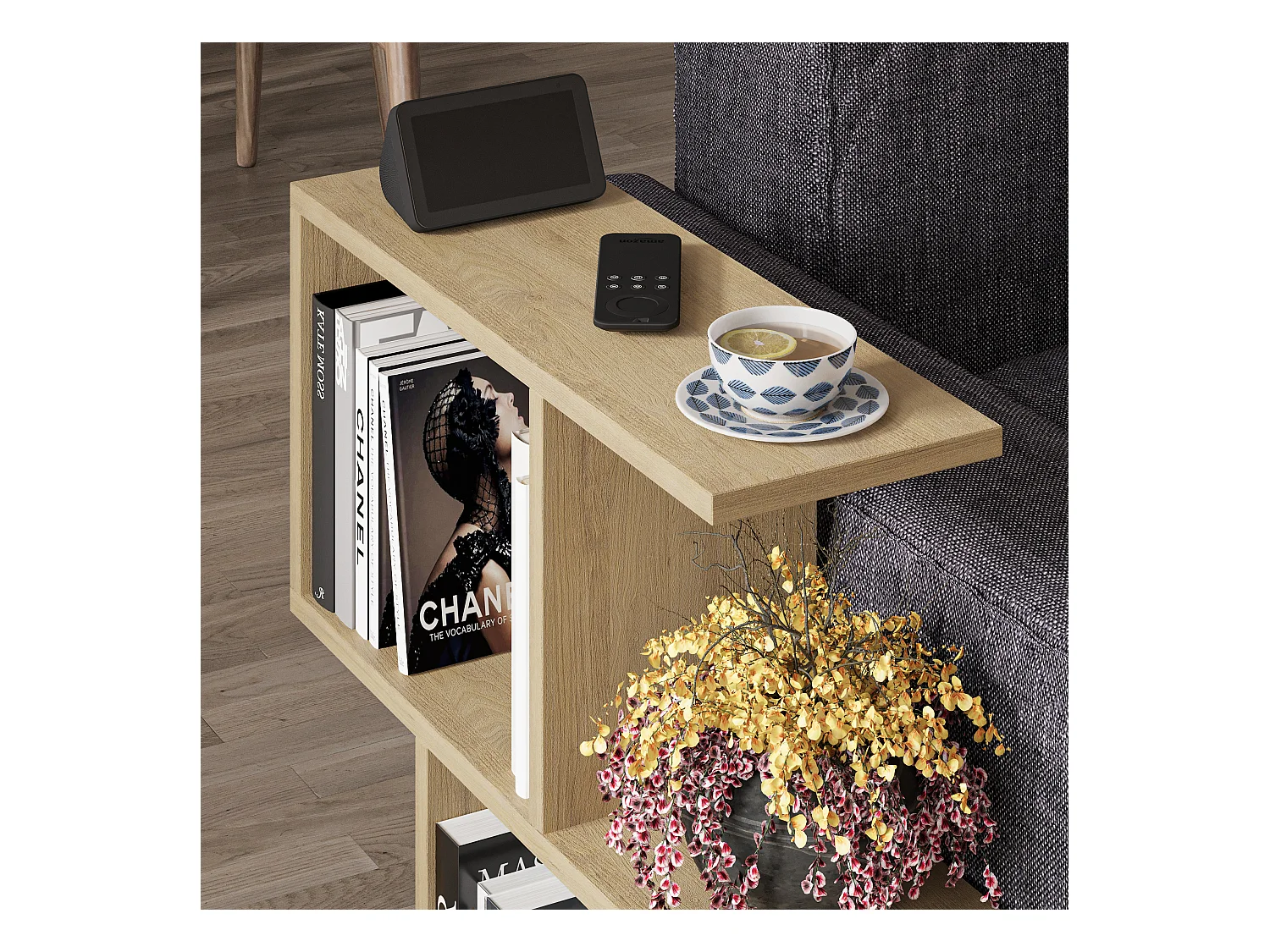 Kaffeetisch HOMEMANIA- Naturfarben hell, 60x60x20