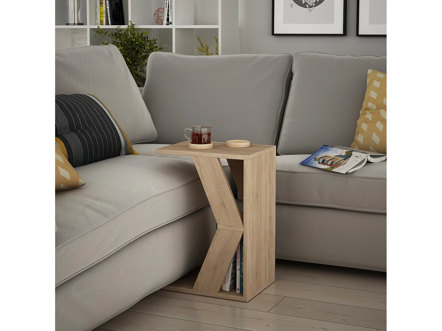 Beistelltisch NAZE- Beige, 30x57x40