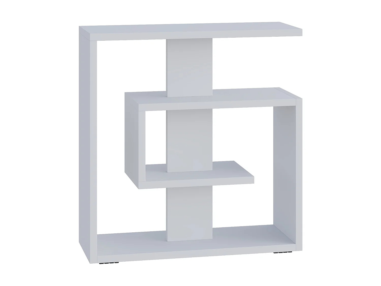 Decortie Blanc 20x55x57cm Table d'Appoint avec 3 Niveaux Panneau de Particules Table d'Appoint Saly