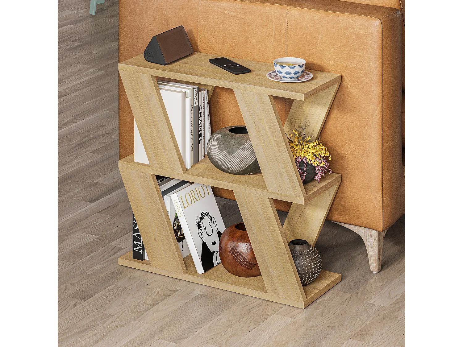 Beistelltisch LAZENA- Anthrazitgrau, 60x56x22