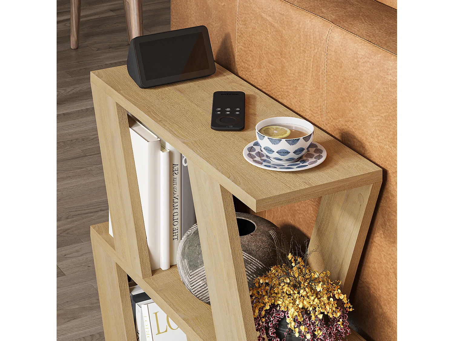 Beistelltisch LAZENA- Anthrazitgrau, 60x56x22