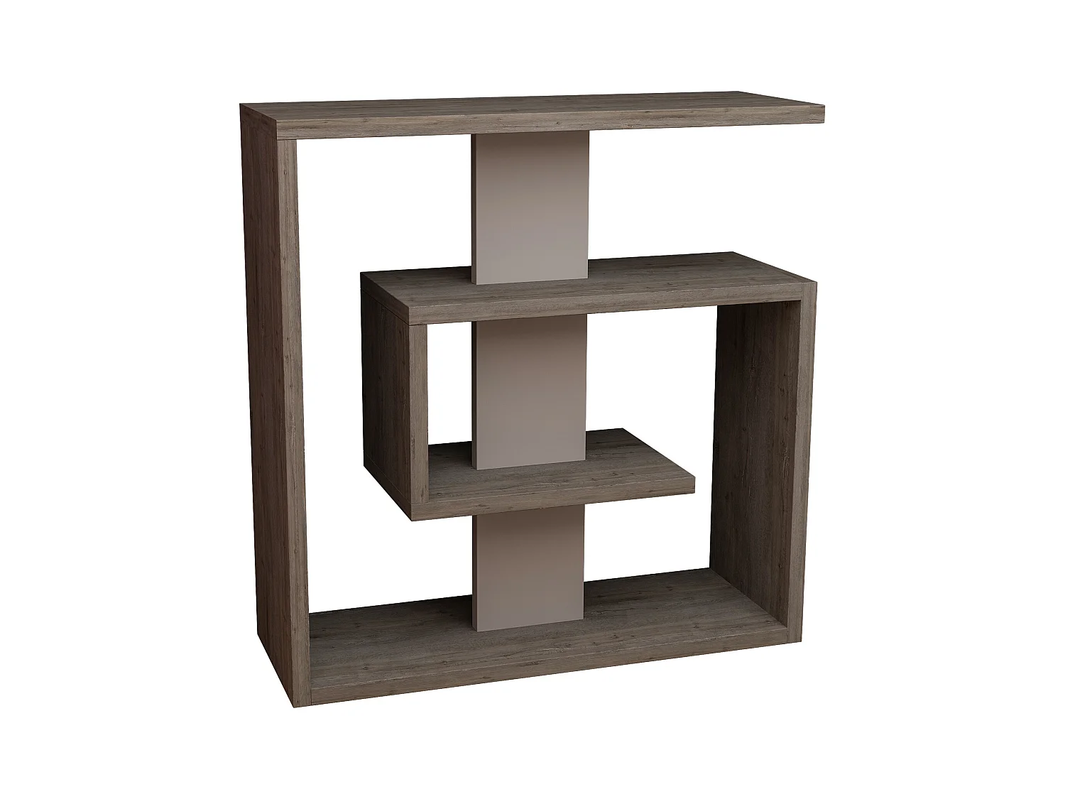 Decortie Café Foncé 20x55x57cm Table d'appoint à 3 niveaux en aggloméré Table d'appoint Saly