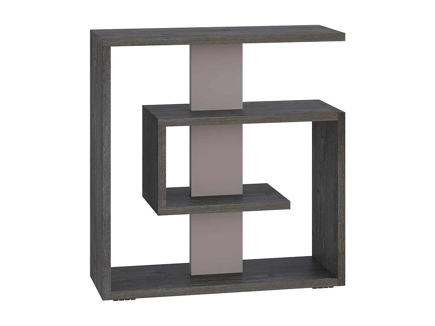 Decortie Café Foncé 20x55x57cm Table d'appoint à 3 niveaux en aggloméré Table d'appoint Saly