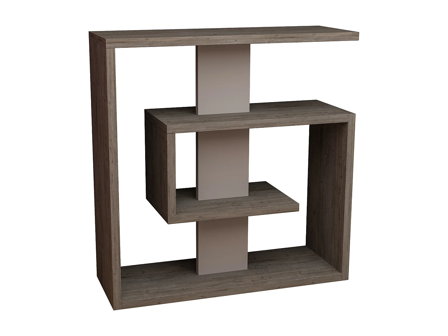 Decortie Café Foncé 20x55x57cm Table d'appoint à 3 niveaux en aggloméré Table d'appoint Saly