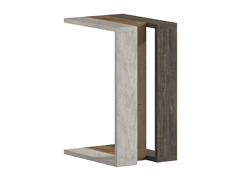 Decortie Café Foncé 40x30x57cm Table C Panneau de particules Table de salon Muju