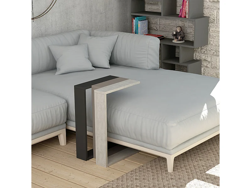 Table d'appoint MUJU- gris anthracite, 30x57x40