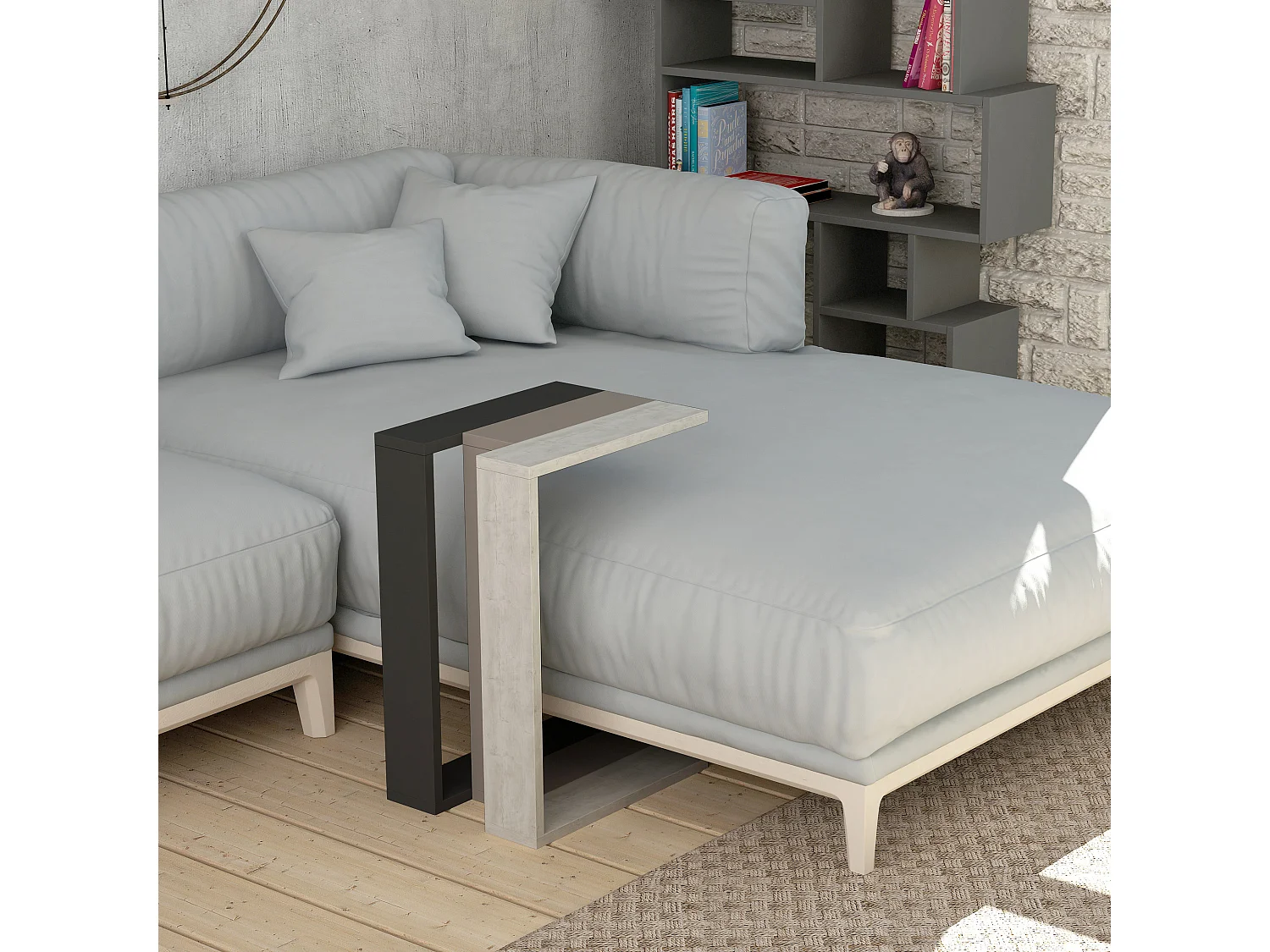 Beistelltisch MUJU- Anthrazitgrau, 30x57x40