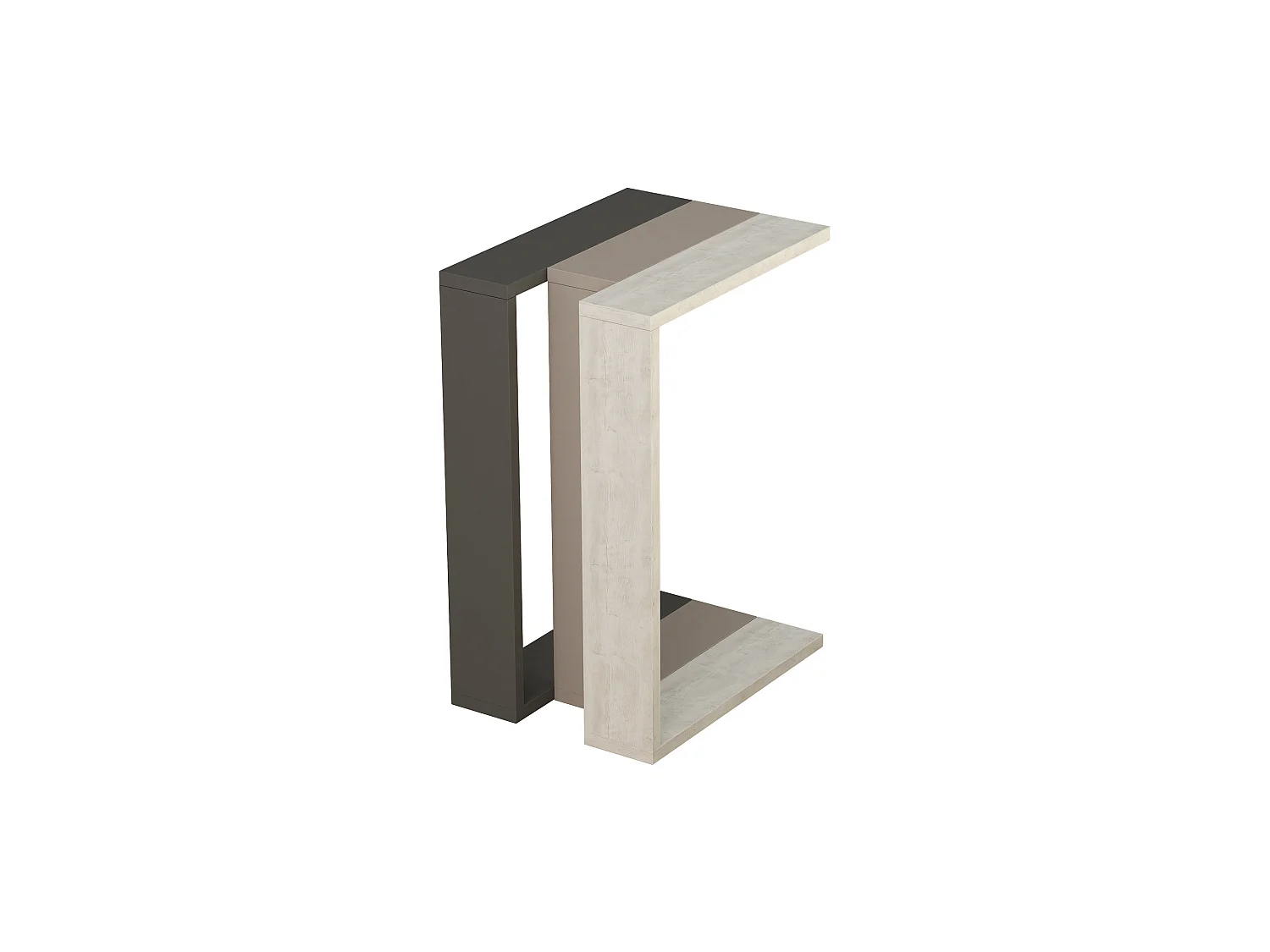Table d'appoint MUJU- gris anthracite, 30x57x40