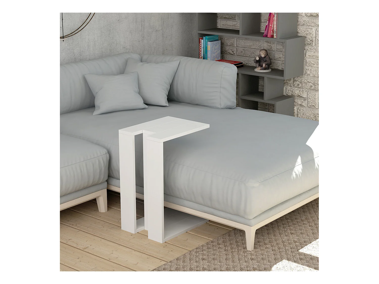 Beistelltisch MUJU- Grau, 30x57x40