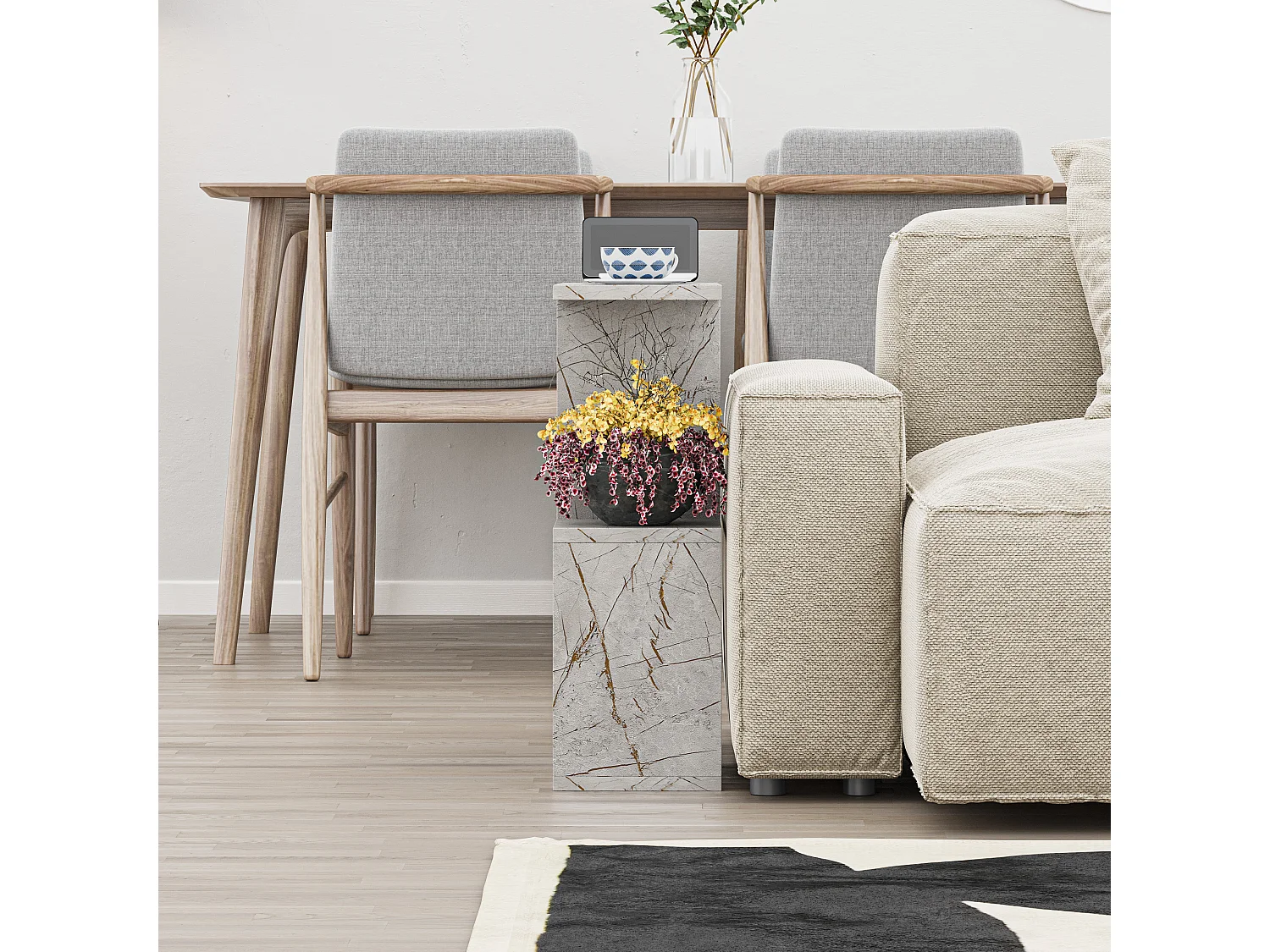 Beistelltisch HOMEMANIA-Lagina - 60 x 20 x 60 cm