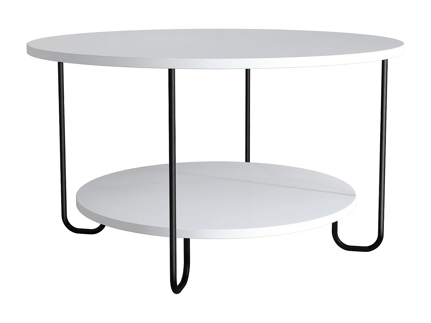 Beistelltisch CORRO  -  Weiß - 80 x 80 x 45 cm