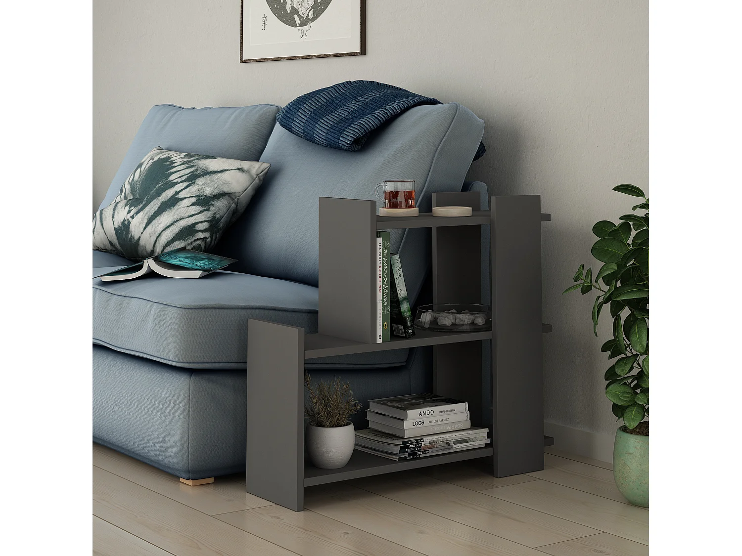 Table d'appoint MUA - couleur naturelle claire, 77x68x26