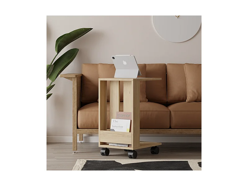 Beistelltisch EDI- Weiß, 37x60x45