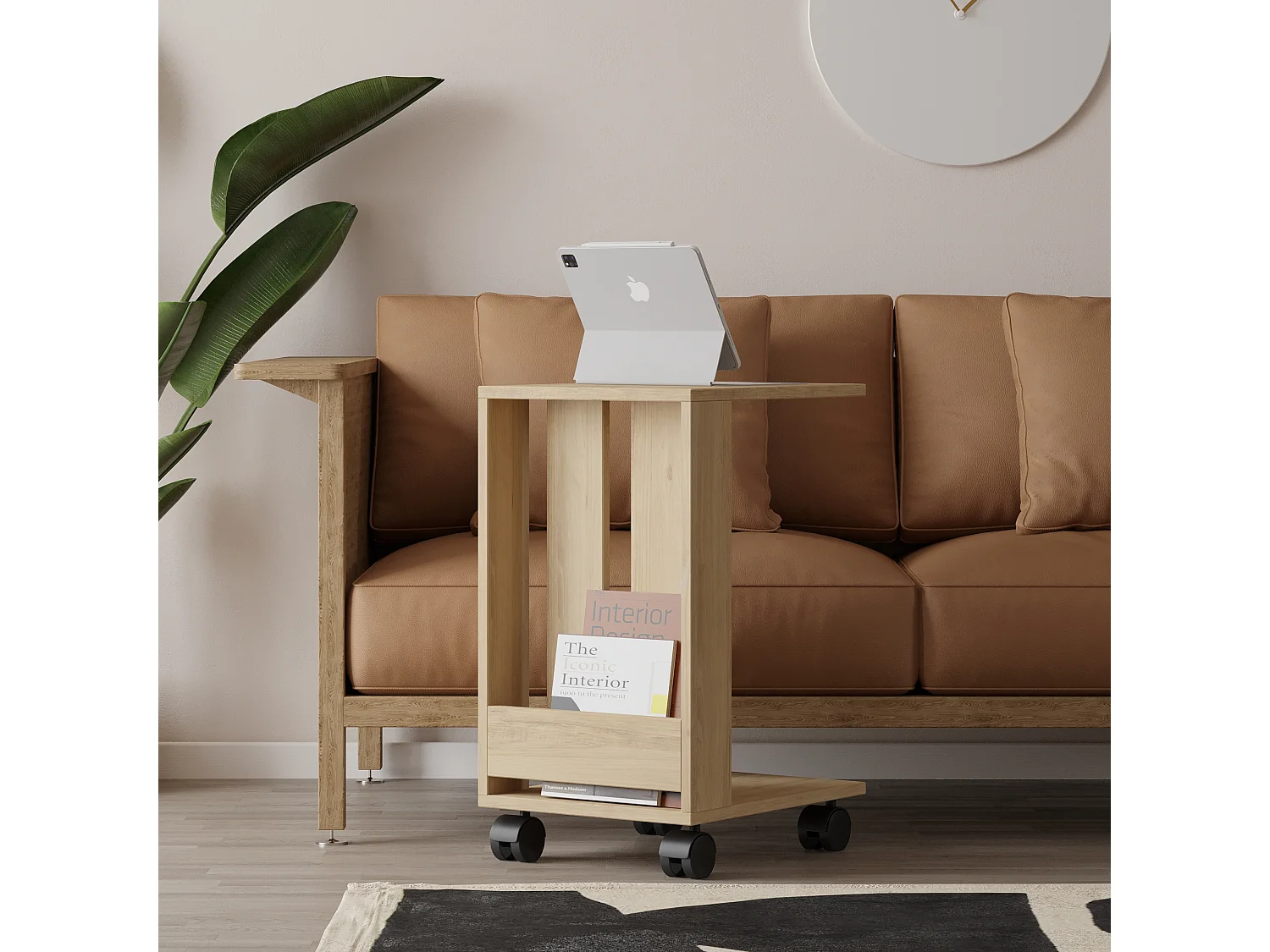 Table d'appoint EDI blanc, 37x60x45