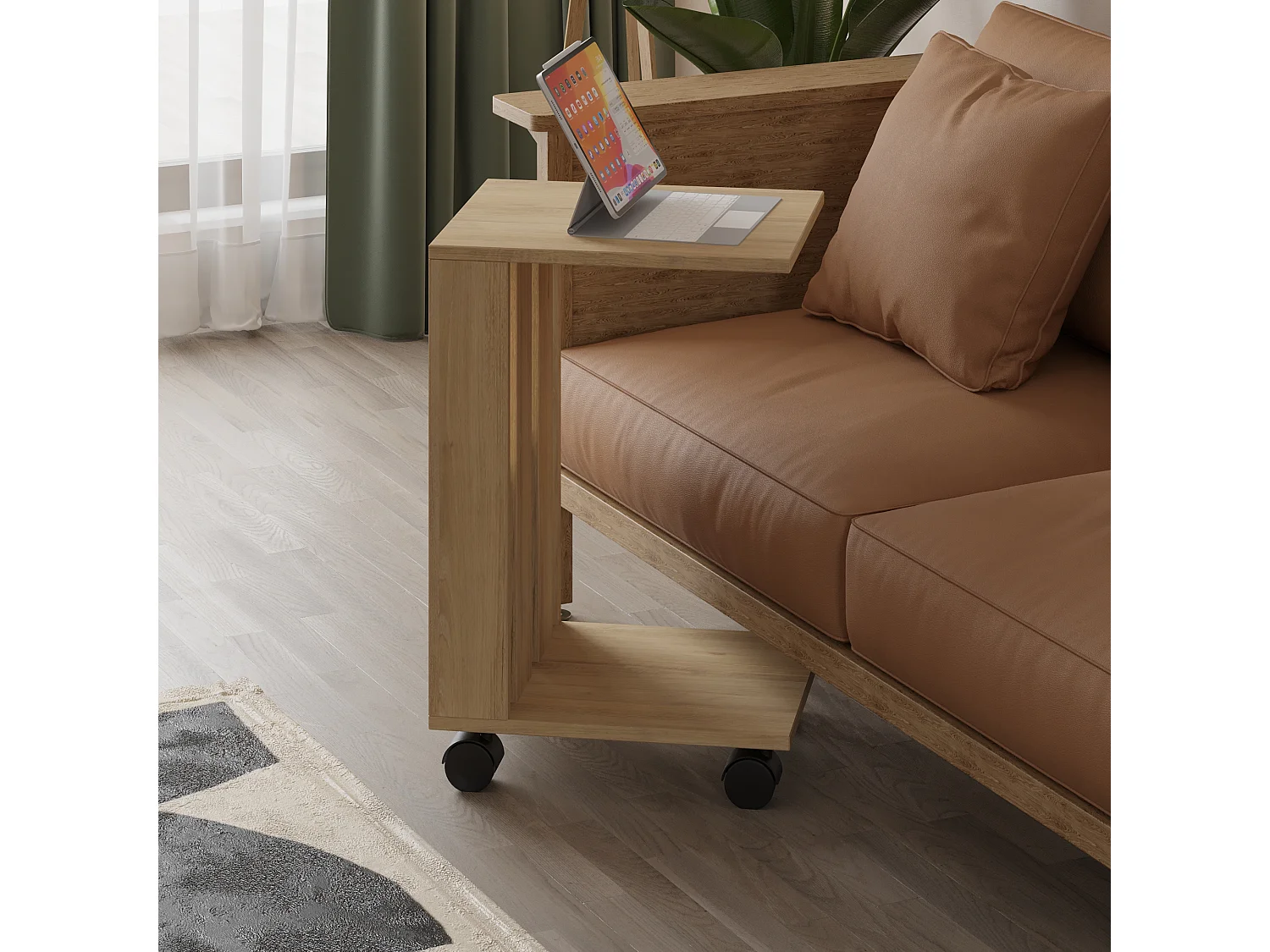 Table d'appoint EDI blanc, 37x60x45