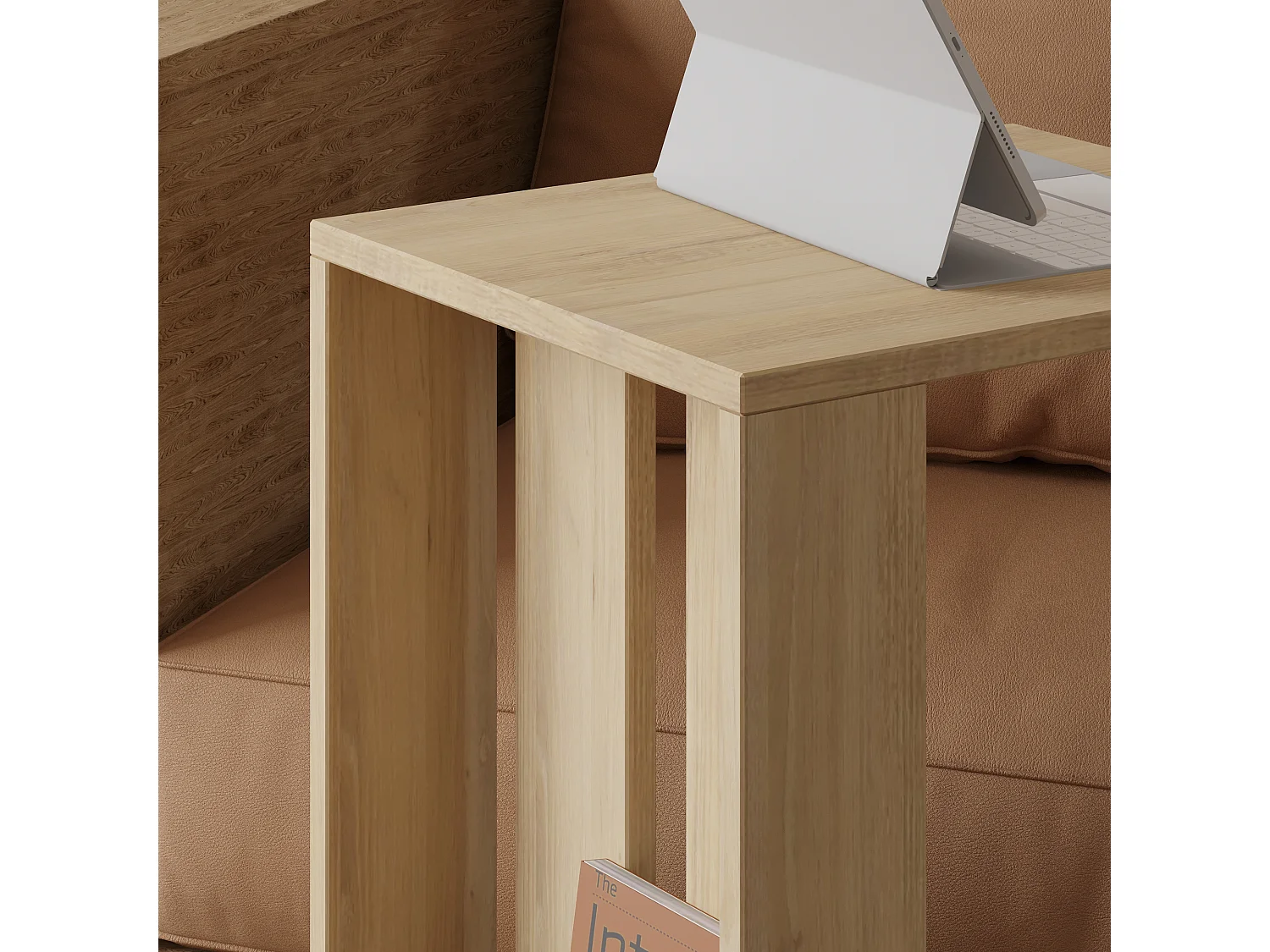 Table d'appoint EDI blanc, 37x60x45