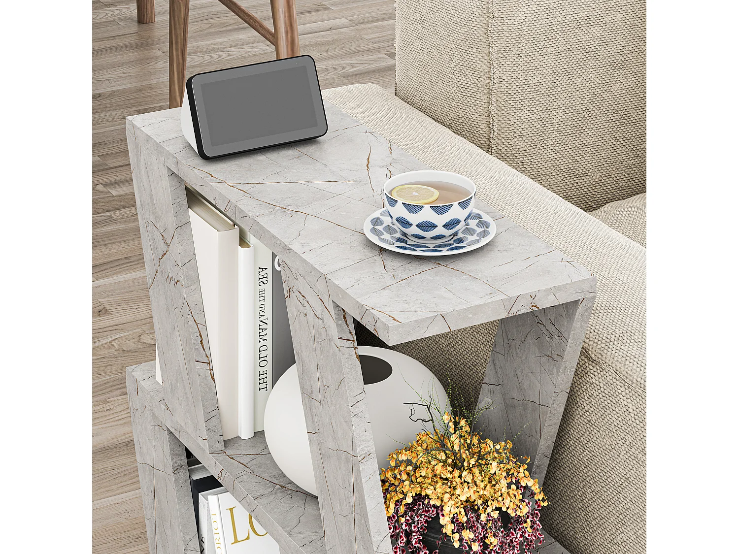 Beistelltisch LAZENA - 60 x 21,2 x 55,4 cm