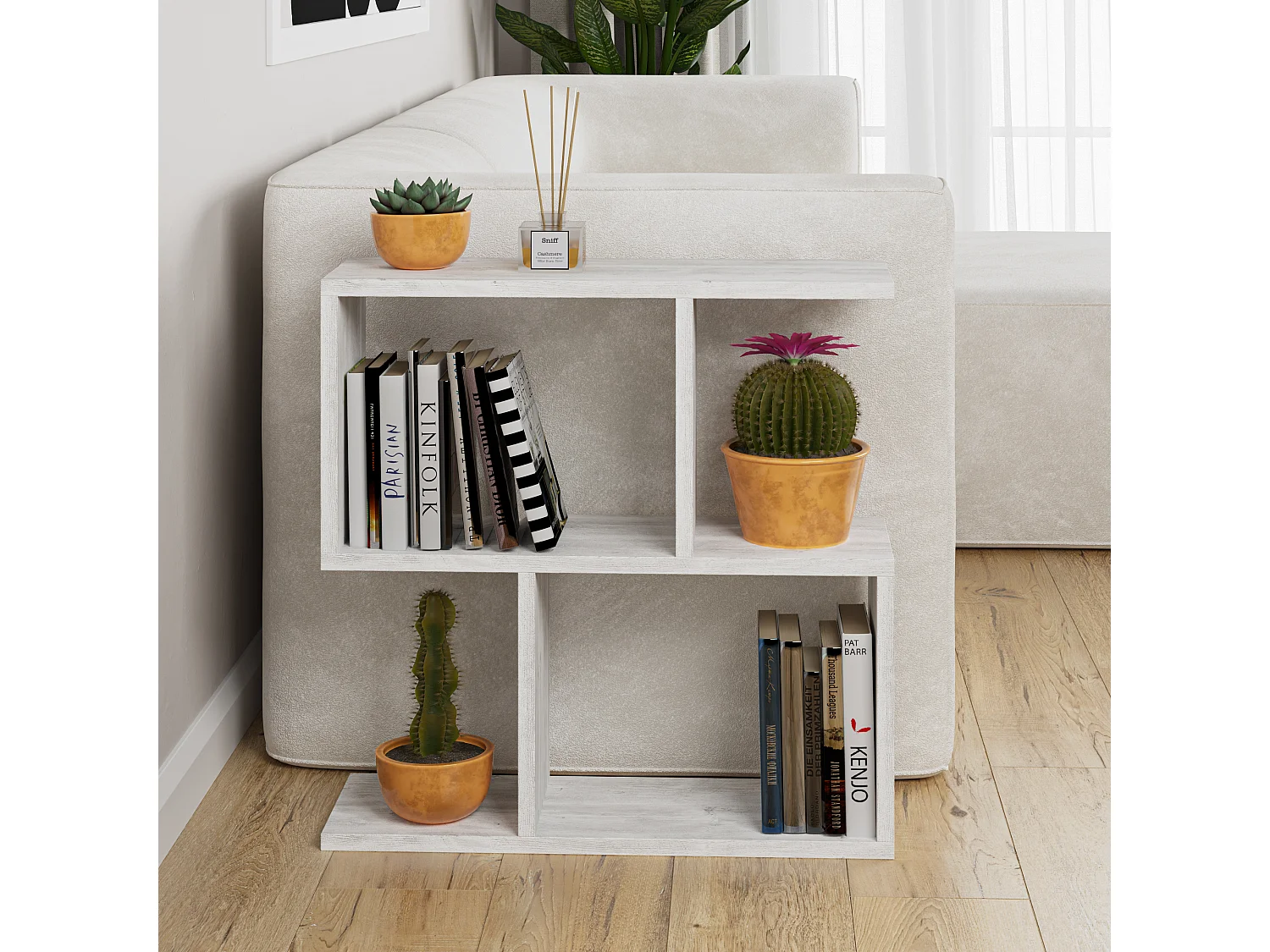 Kaffeetisch HOMEMANIA- Naturfarben hell, 60x60x20