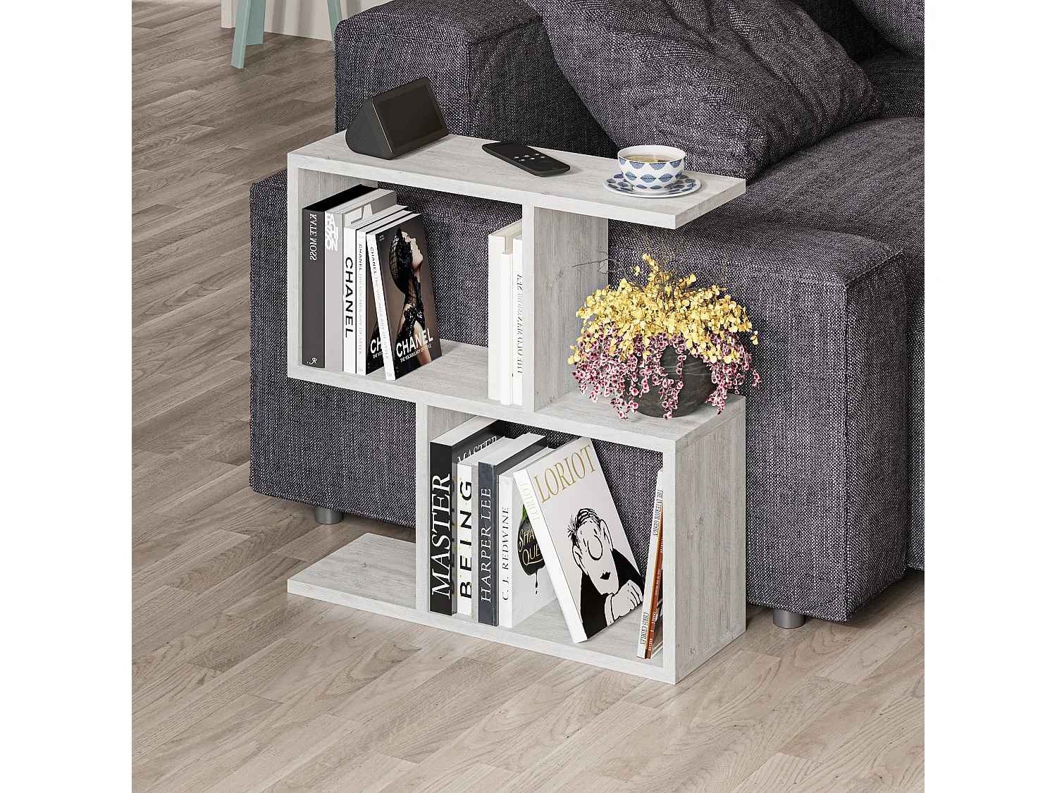 Table basse HOMEMANIA- couleur naturelle claire, 60x60x20