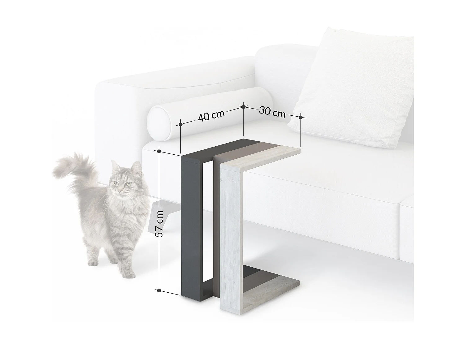 Beistelltisch MUJU C MODELL - 30 x 40 x 57 cm