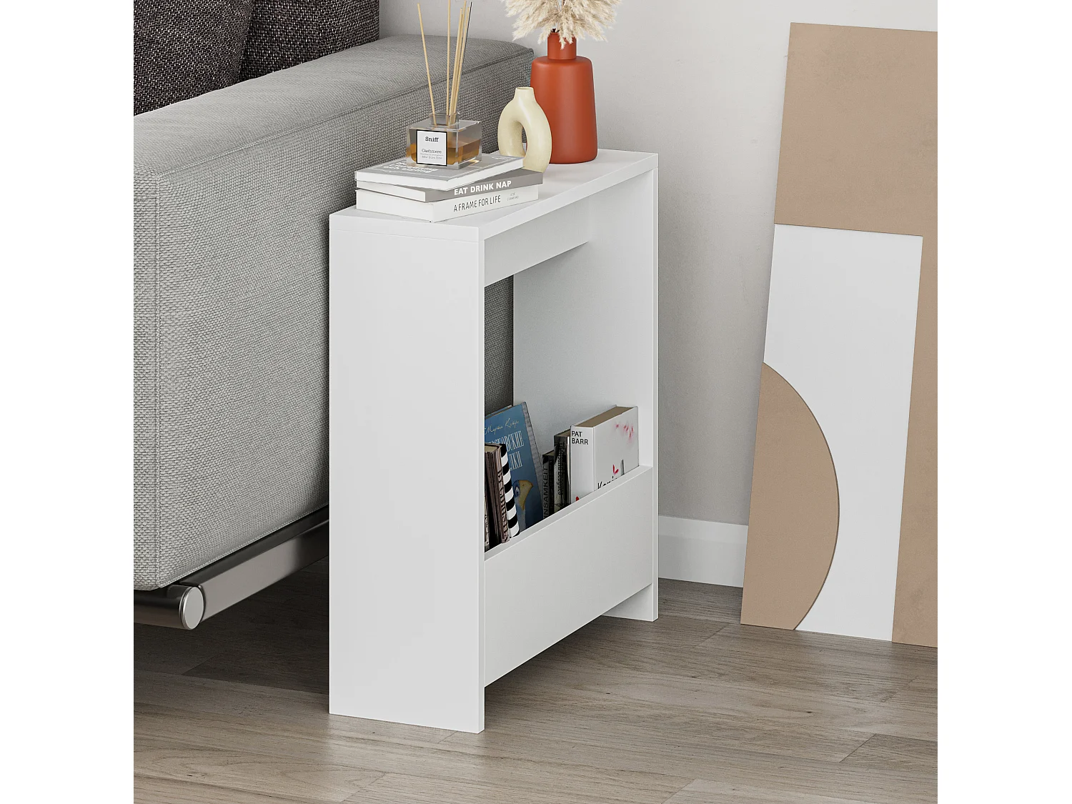 Table d'appoint SIMPI - couleur naturel clair, 55x60x20