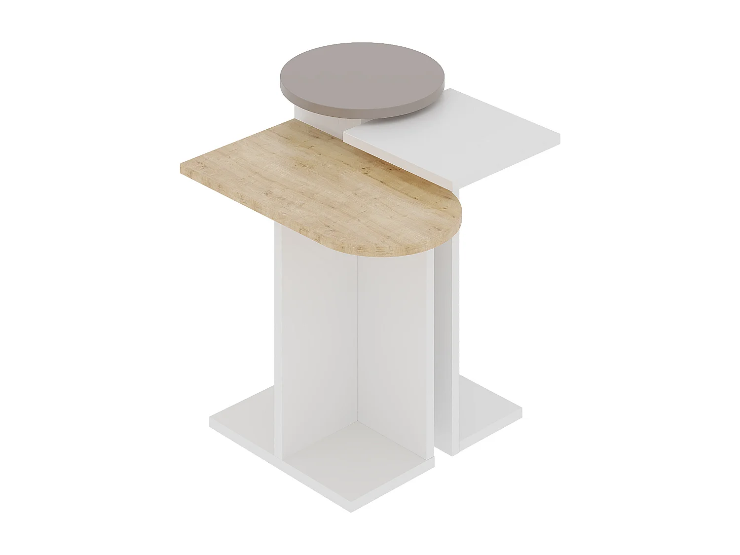 Beistelltisch MUND- Weiß, 50x46x27