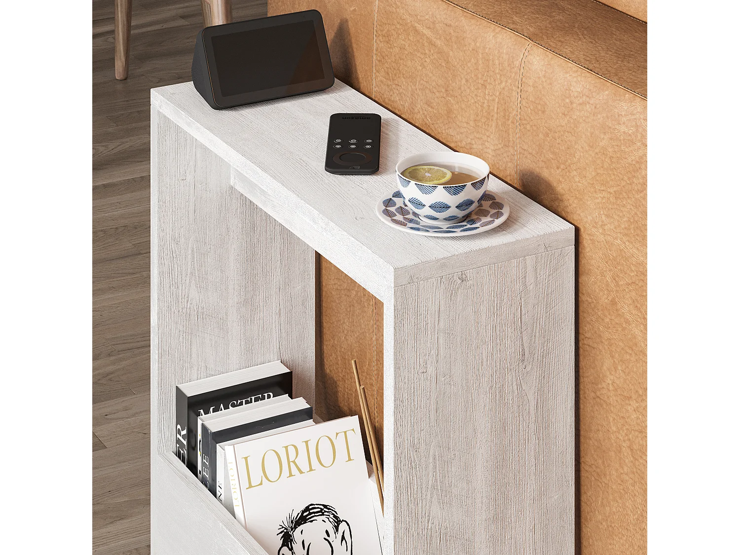 Table d'appoint SIMPI- blanc, 55x60x20