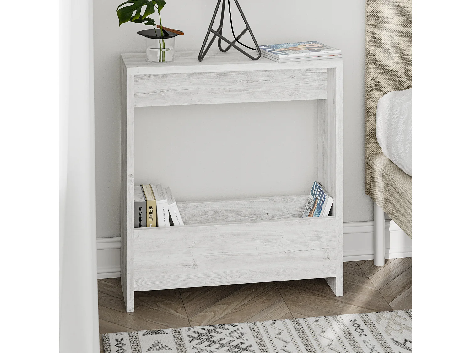 Table d'appoint SIMPI- blanc, 55x60x20