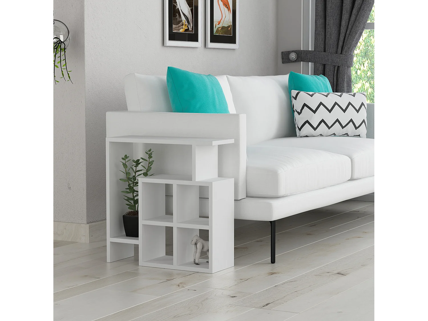 Beistelltisch MONDRI- Beige, 55x57x20