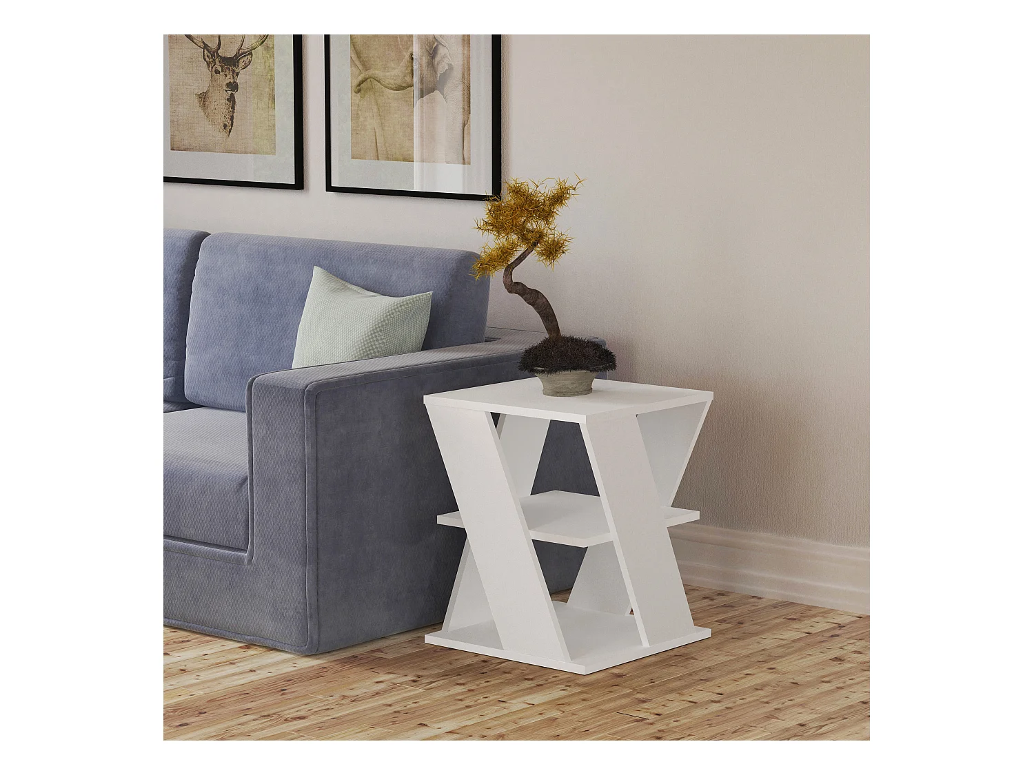 Kaffeetisch CYCLO- Beige, 55x55x55