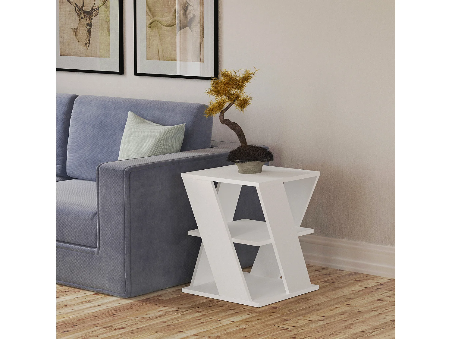 Table basse CYCLO- beige, 55x55x55