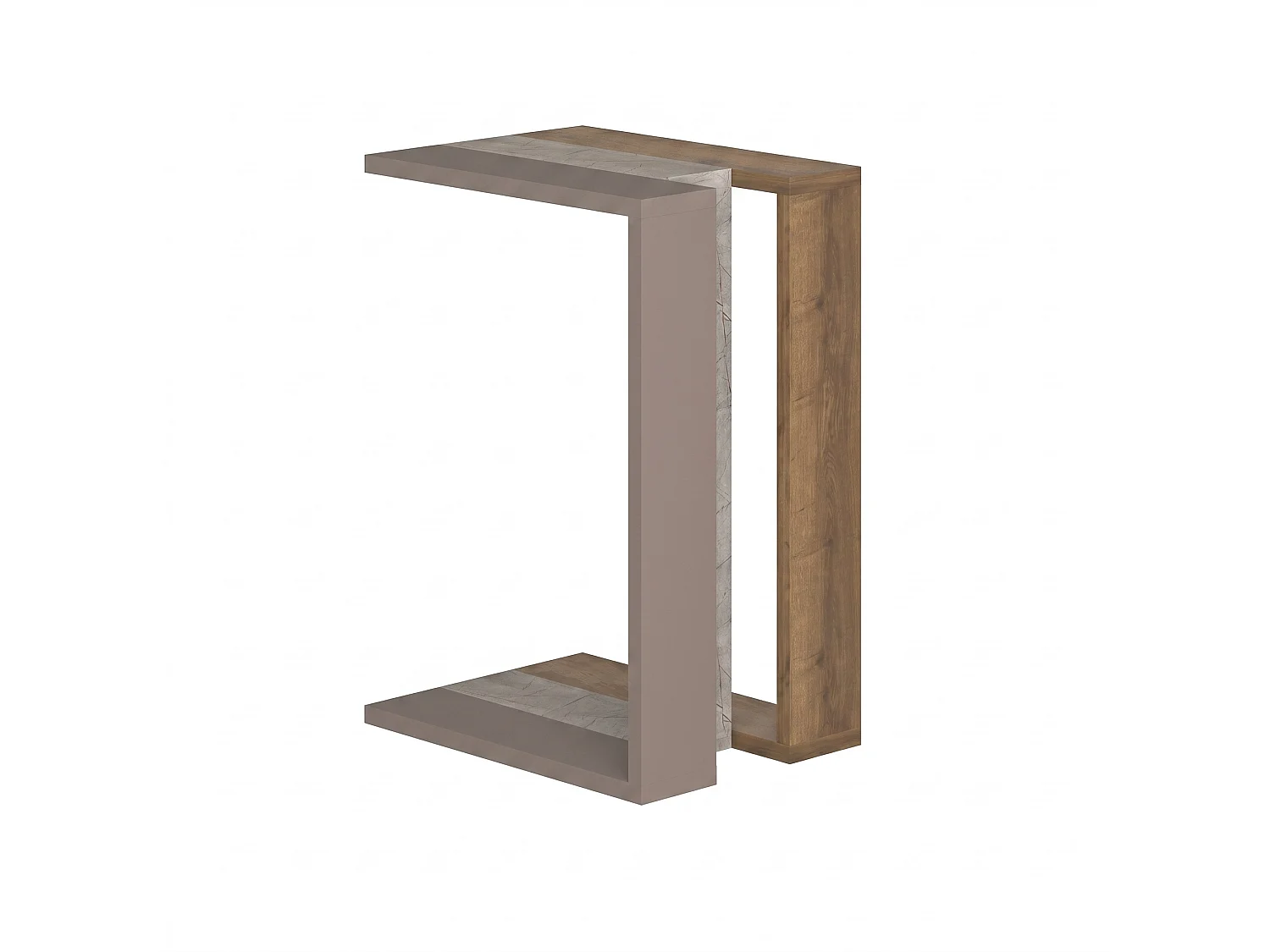 Decortie Gris Moka 40x30x57cm Table C Panneau de particules Table de salon Muju