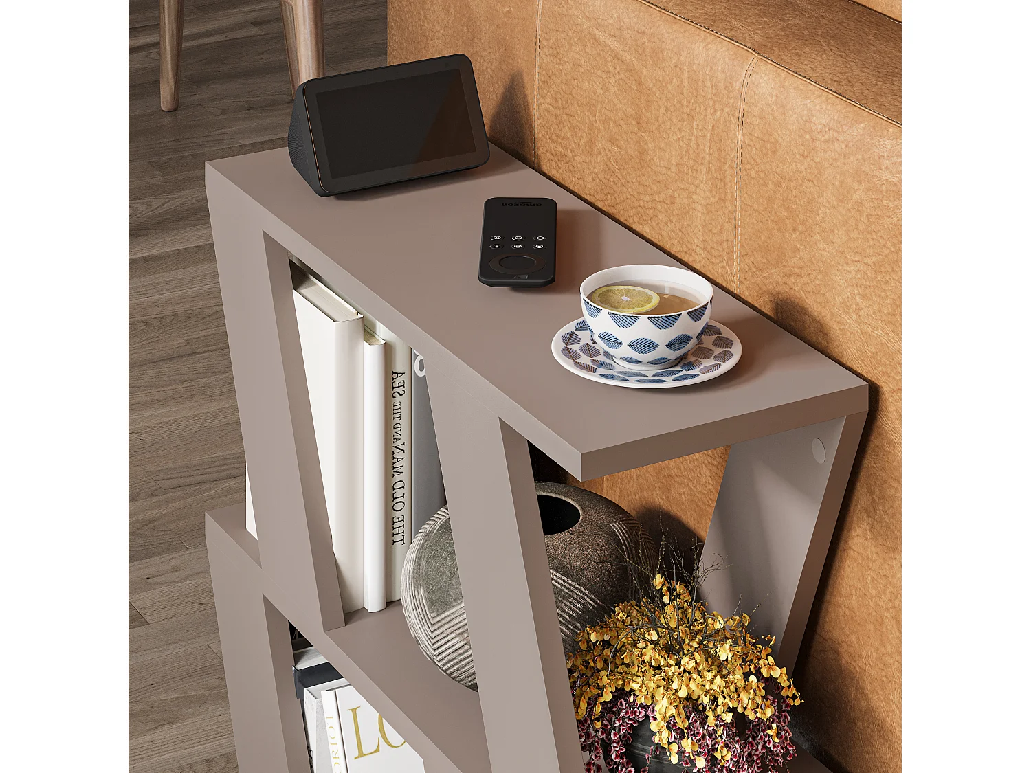 Beistelltisch LAZENA- Naturfarben hell, 60x56x22