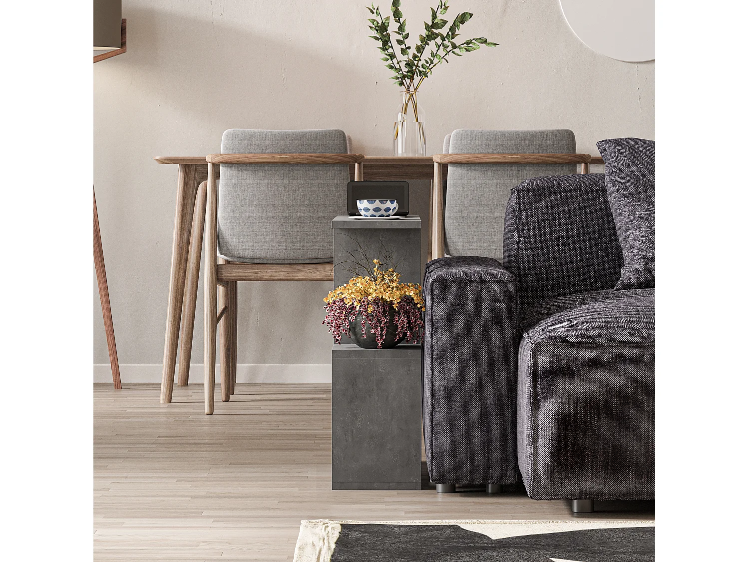 Kaffeetisch HOMEMANIA- Grau, 60x60x20