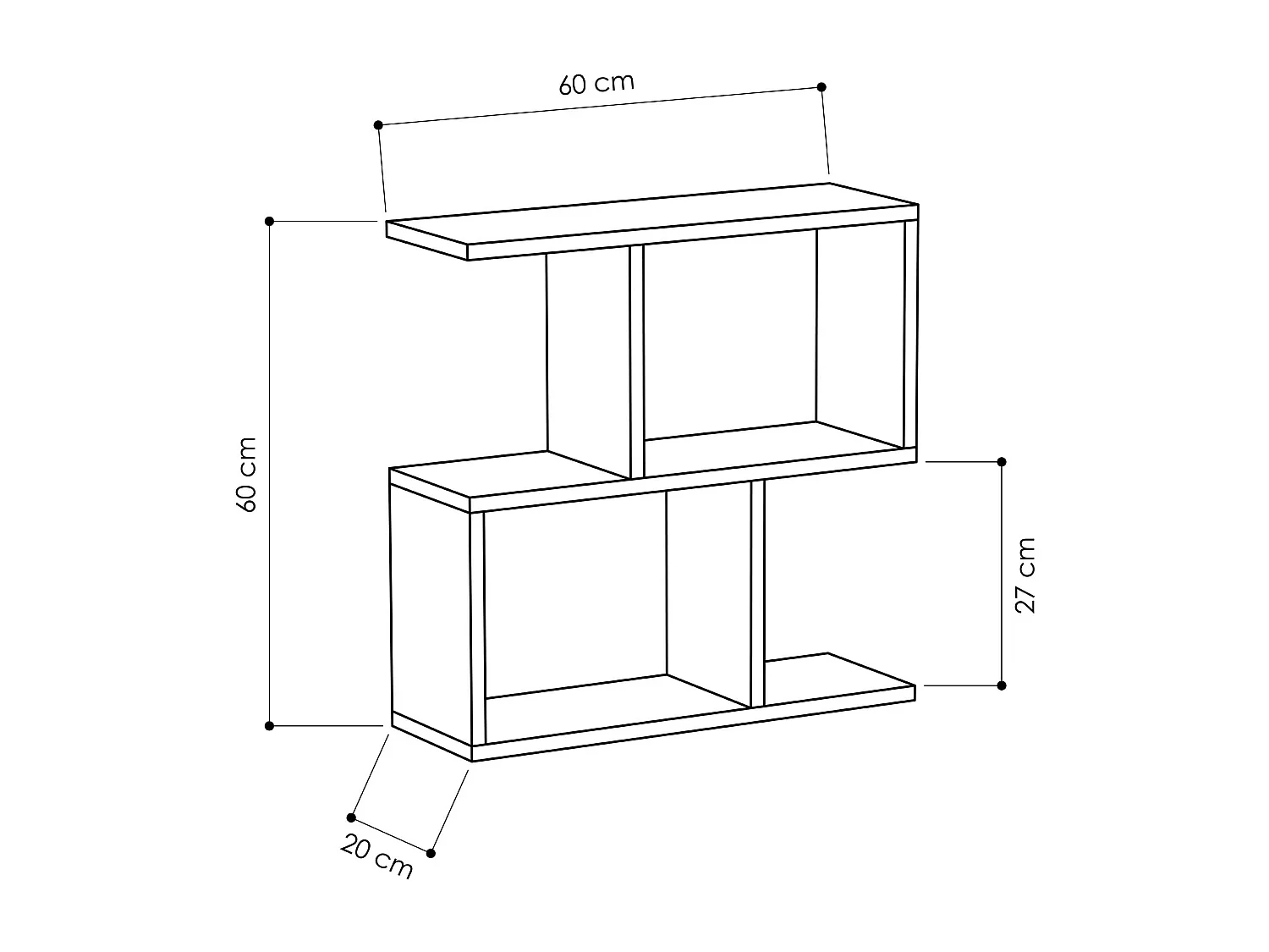 Kaffeetisch HOMEMANIA- Grau, 60x60x20