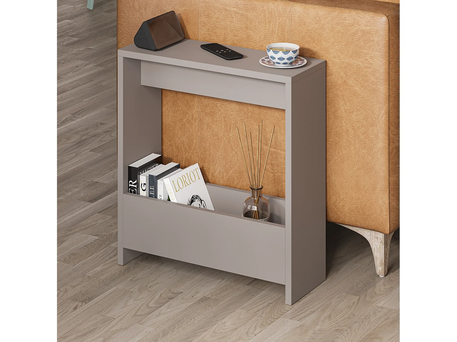 Table d'appoint SIMPI - gris anthracite, 55x60x20