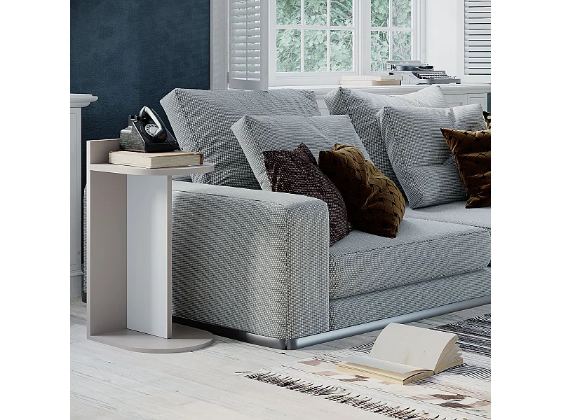 Beistelltisch DOM -  Mokka Grau-Weiß - 29,6 x 33,8 x 60,7 cm