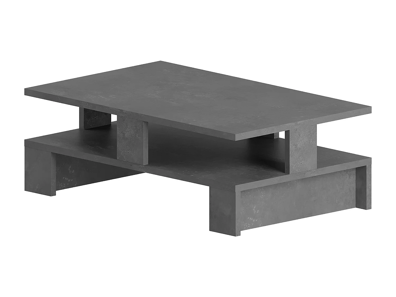 Couchtisch MANSU - Retro Grau - 80 x 50 x 27,5 cm