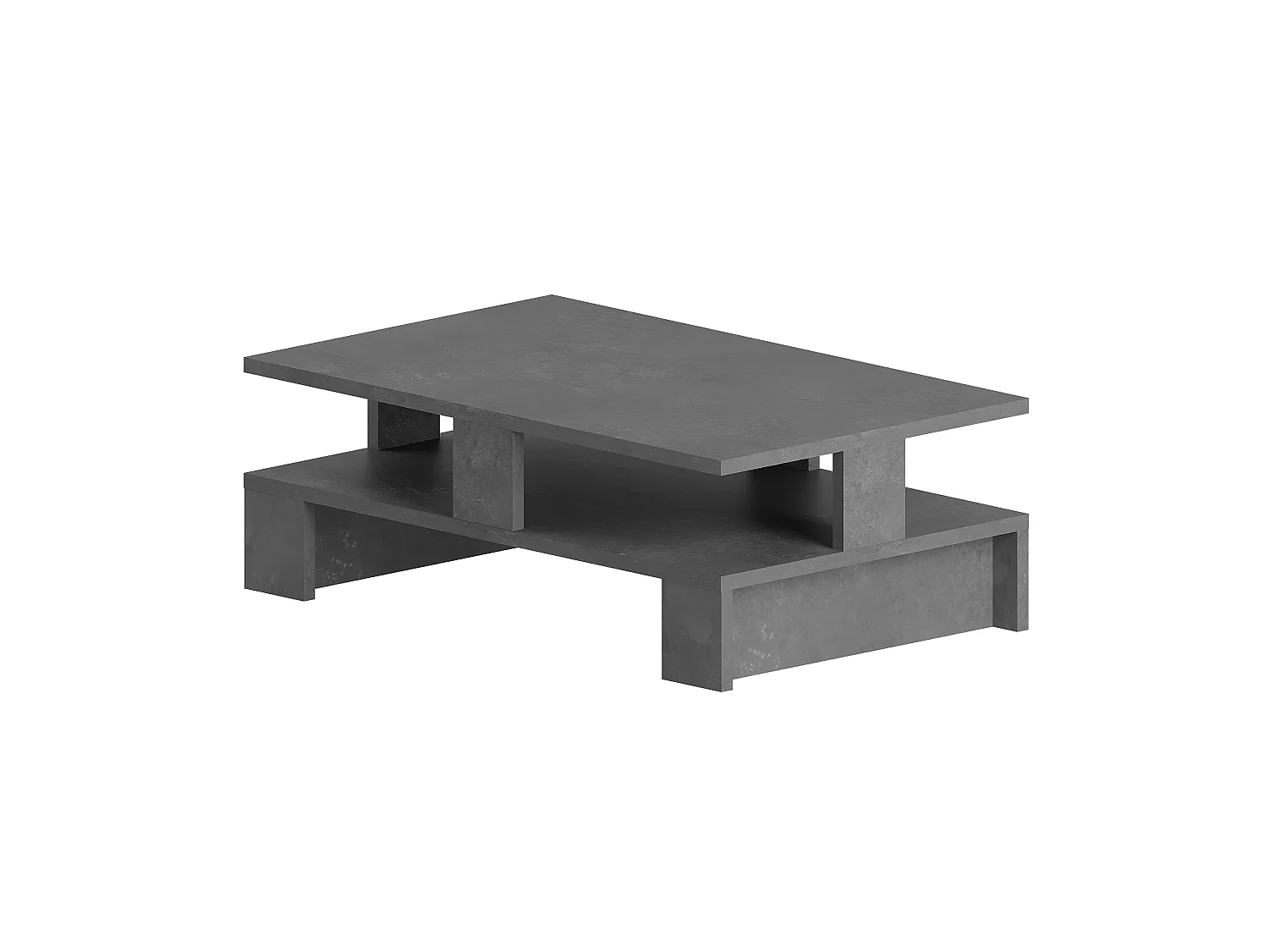 Couchtisch MANSU - Retro Grau - 80 x 50 x 27,5 cm