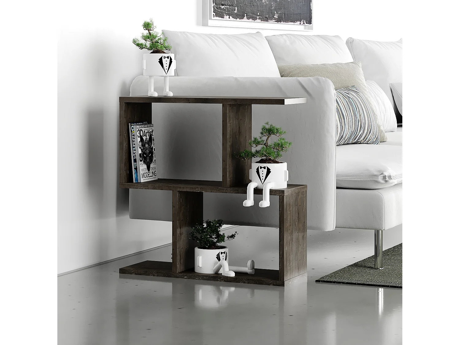 Kaffeetisch HOMEMANIA- Naturfarben hell, 60x60x20