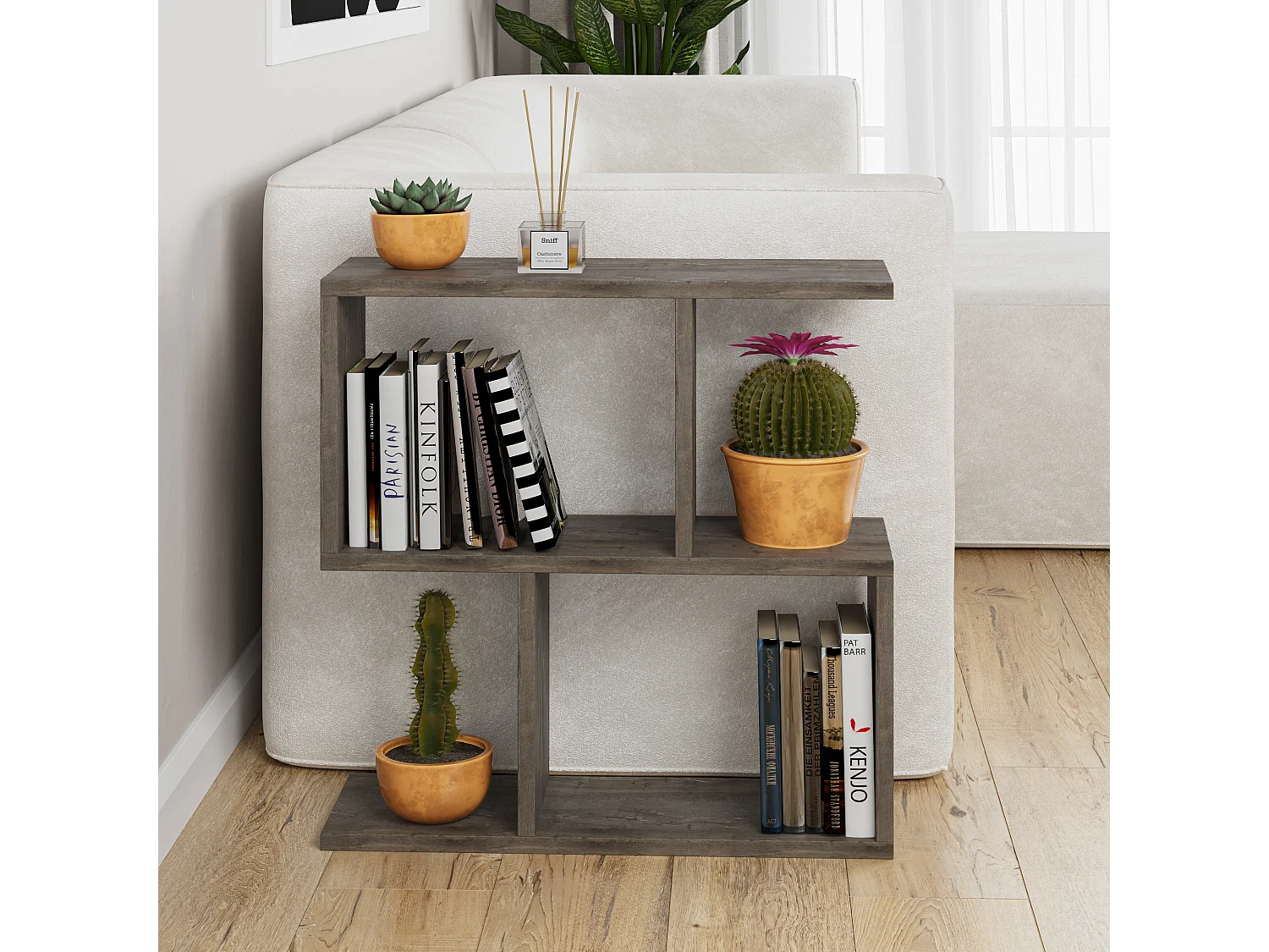 Kaffeetisch HOMEMANIA- Naturfarben hell, 60x60x20