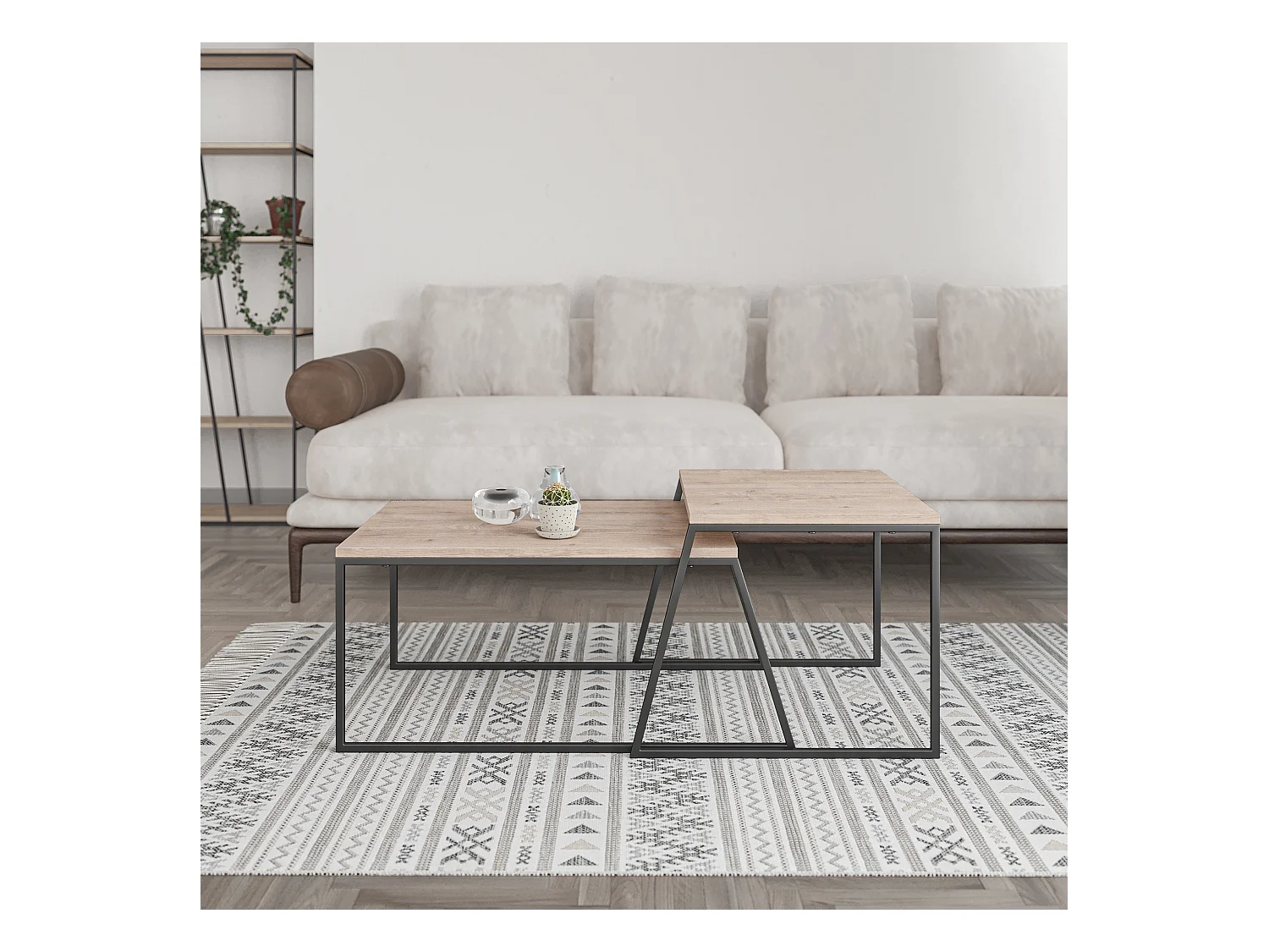 Couchtisch PAL -  Eiche -  88 x 50 x 38 cm