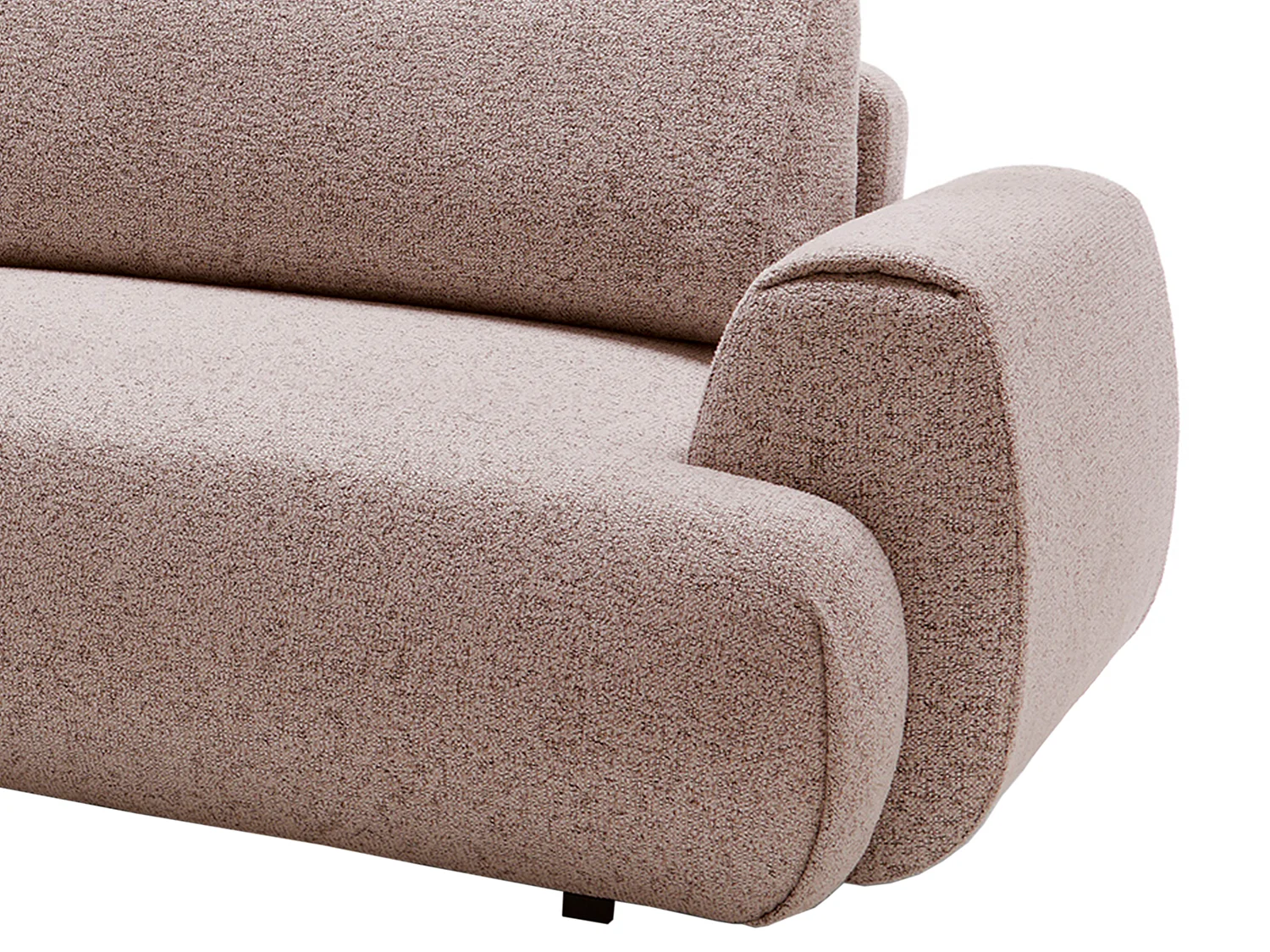 Divano letto angolo a sinistra in Tessuto melange rosa - MONELIA