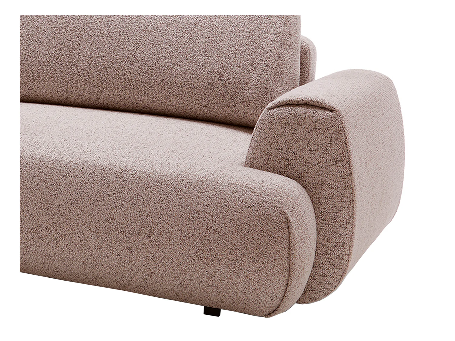 Canapé d'angle gauche convertible en tissu chiné rose MONELIA